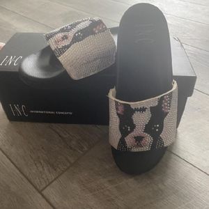 Boston Terrier Slide Sandels